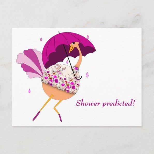Ostrich Saves the Date for a Shower Announcement PostInvitations