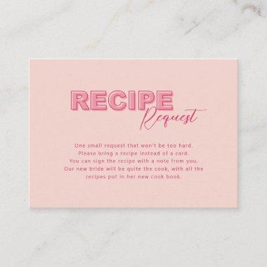 Outline Bold Type Text Bridal Recipe Request Invitations