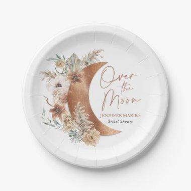 Over the Moon Boho Bridal Shower Paper Plates