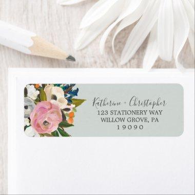 Painted Floral Return Address Label