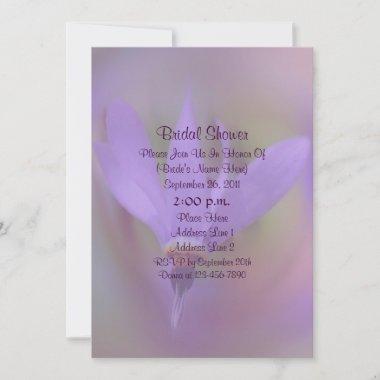 Pale Purple Flower Bridal Shower Invite