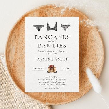 Pancakes & Panties Lingerie Bridal Shower Modern Invitations