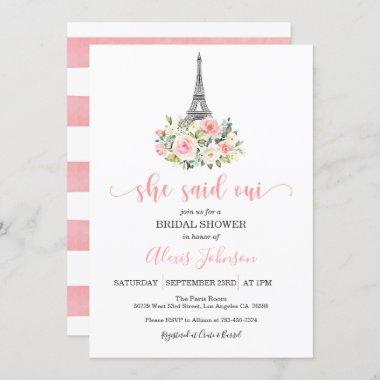 Paris Bridal Shower Invitations - She Said Oui
