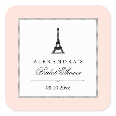 Paris Elegance Bridal Shower Square Sticker