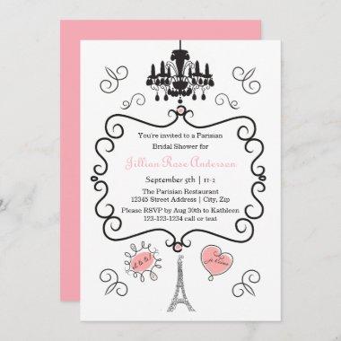 Parisian Themed - Bridal Shower Invitations