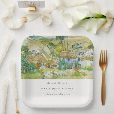 Pastel Fields Mountain Landscape Bridal Shower Paper Plates