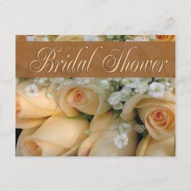 Peach Bouquet Bridal Shower Invitations