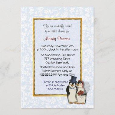 Penguin Wedding - Bridal Shower Invitations