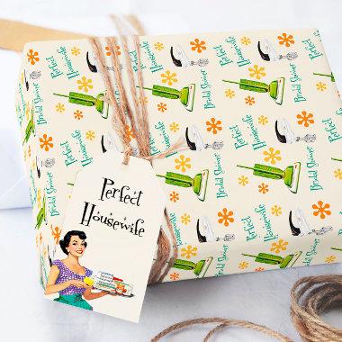 Perfect Housewife Retro Bridal Wrapping Paper