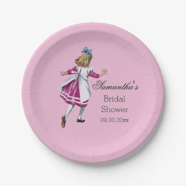 Personalized Alice in Wonderland Bridal Shower Paper Plates