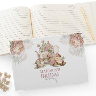 Personalized Bridal Tea Party floral Guest Book