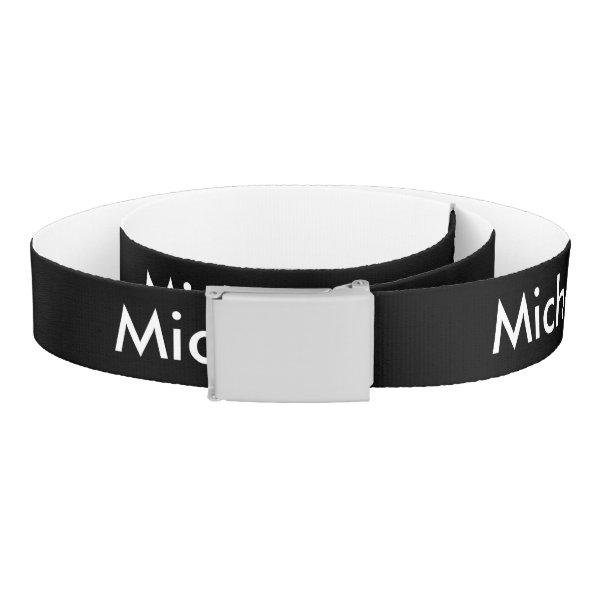 Personalized canvas belt | Add name or monogram