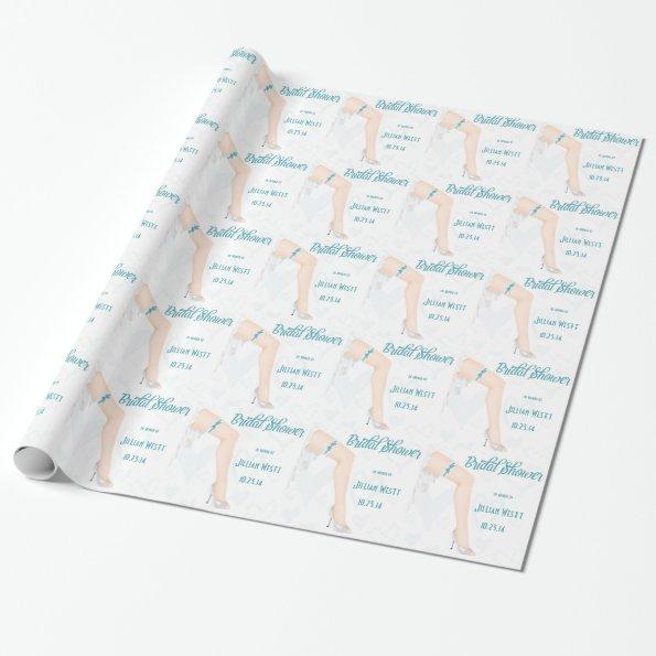 Personalized Glamour Bride Wedding Shower Wrap Wrapping Paper