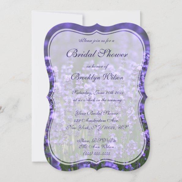 Personalized Lavender Bridal Shower Invite Bracket