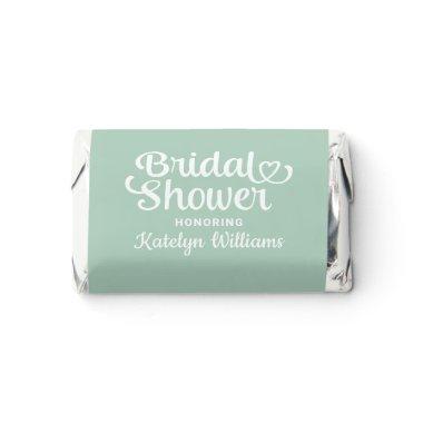 Personalized Mint Green Wedding Bridal Shower Hershey's Miniatures