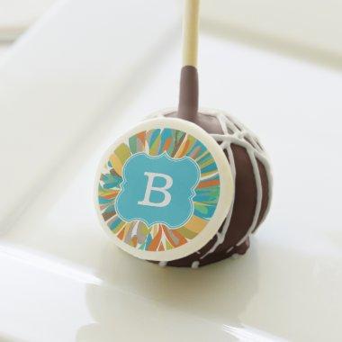 Personalized Monogram Modern Abstract Pattern Cake Pops