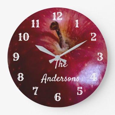 Personalized Realistic Apple Large Clock