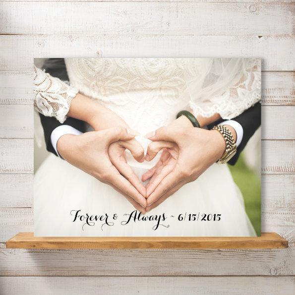 Personalized Wedding Photo Forever & Always Poster