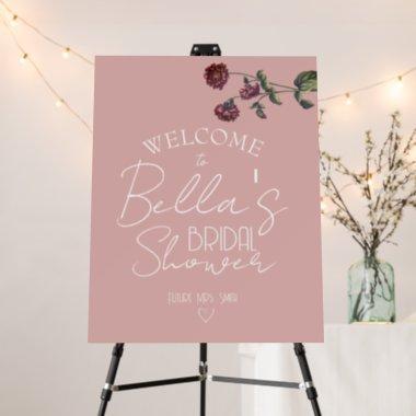 Personalized White Wedding Bridal Shower Rose Gold Foam Board