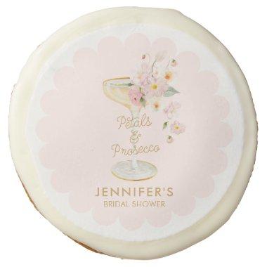 Petals and Prosecco Bridal Shower Personalized Sugar Cookie
