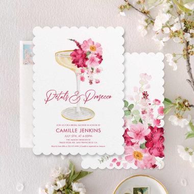 Petals and Prosecco Garden Bridal Invitations