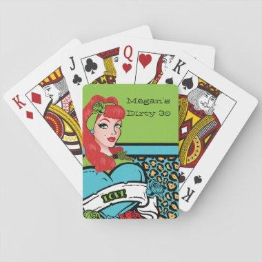 Pin-up Girl, Rock-A-Billy Party Playing Invitations