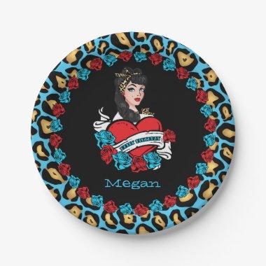 Pin-up, Rock-A-Billy Paper Plates