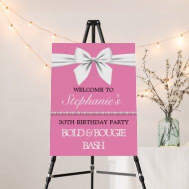 Pink Birthday Party Bridal Shower Welcome Sign