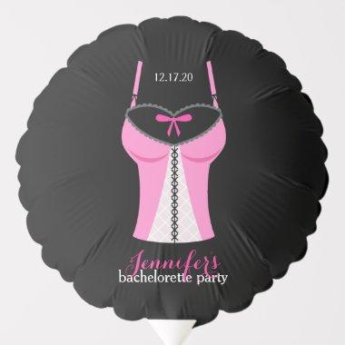 Pink Bustier Girls Night Out Bachelorette Party Balloon