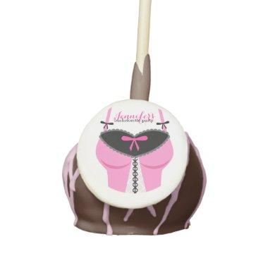 Pink Bustier Girls Night Out Bachelorette Party Cake Pops