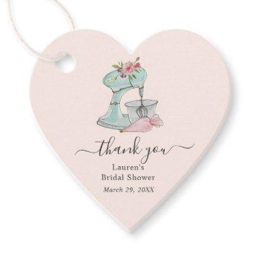 Pink Cake mixer Bridal Shower Heart Thank you Favor Tags