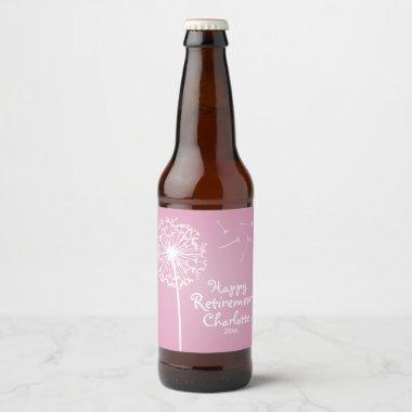 Pink Dandelion, Party Beer Bottle Label