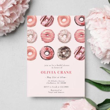 Pink Donuts and Diamonds Bridal Shower Invitations