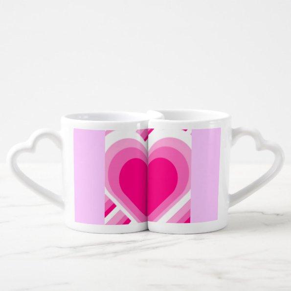 Pink Heart Love Mugs