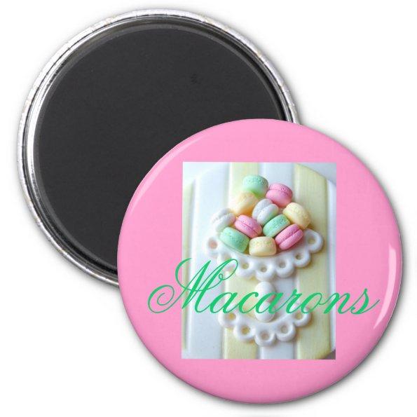 Pink Macarons Fridge Magnet