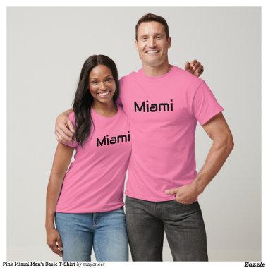 Pink Miami Men's Basic T-Shirt