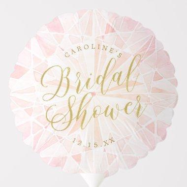 Pink Watercolor Diamond Bridal Shower Custom Balloon