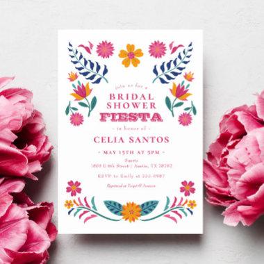 Pink Yellow Mexican Fiesta Bridal Shower Invitations