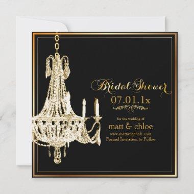 PixDezines chandelier/bridal shower/diy background Invitations
