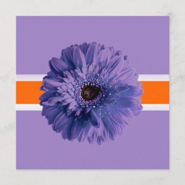 PixDezines Gerbera, purple/diy background colors Invitations