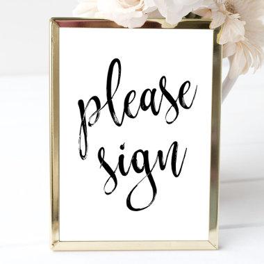 Please Sign Wedding 8x10 Sign