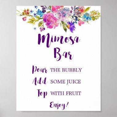 Plum Purple Garden Mimosa Bar Sign