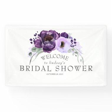 Plum Purple Modern Bohemian Bridal Shower Banner