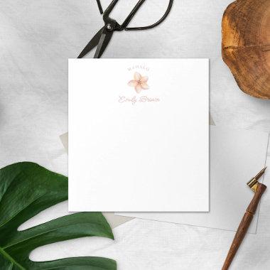 Plumeria Flower Mahalo Cute Personalized Notepad