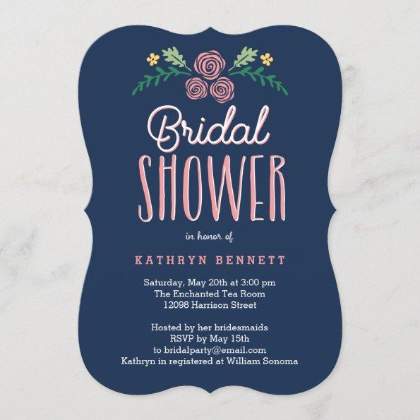 Pretty Garden Editable Color Bridal Shower Invite