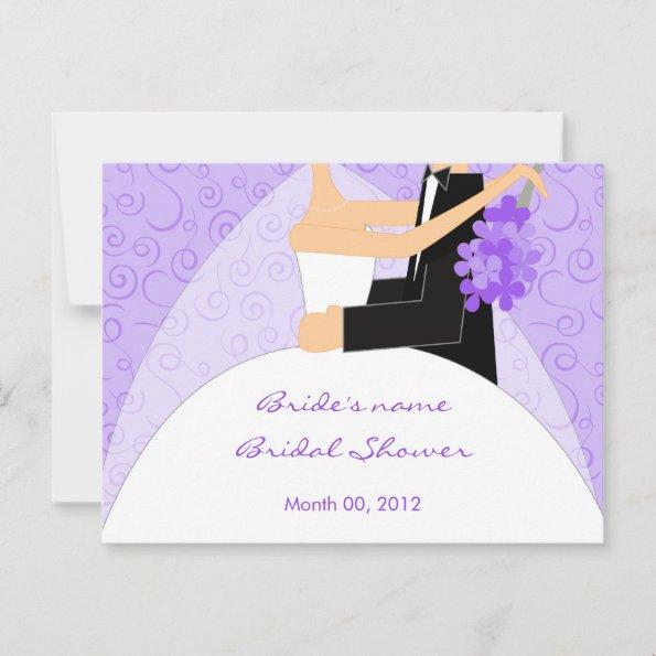 Purple Bridal Shower Advice Cards