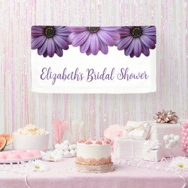 Purple Floral Bridal Shower Banner