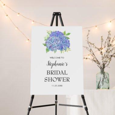 Purple Hydrangea Bouquet Bridal Shower Welcome Foam Board