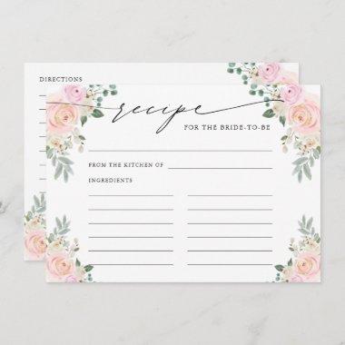 Recipe for The Bride To Be Champagne Floral Enclosure Invitations