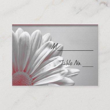 Red Floral Highlights Wedding Place Invitations